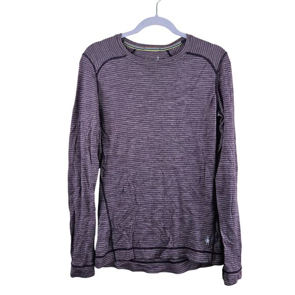 Smartwool Tops - Smartwool Purple Long Sleeve Striped Thermal Top Size Large